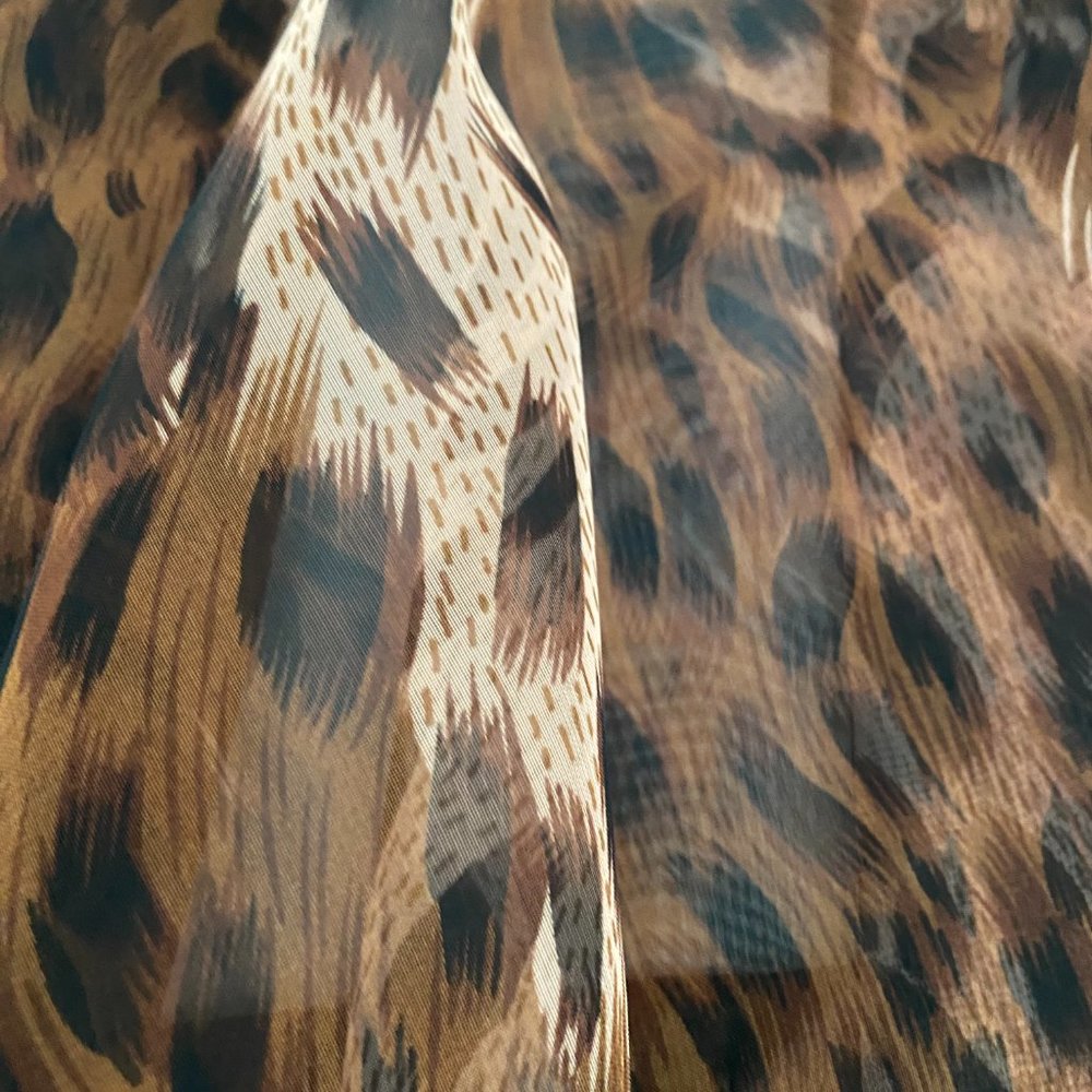 Vikki Vi, Leopard Print Sheer Duster, Size 4x - B… - image 8